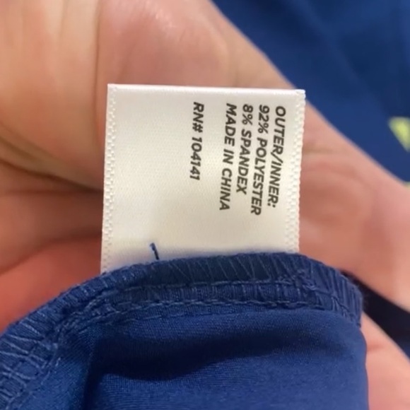 Lady Hagen Watercolor Colorblock Skort Womens Sz 8 Navy Blue Yelllow Tennis Golf - Picture 16 of 16